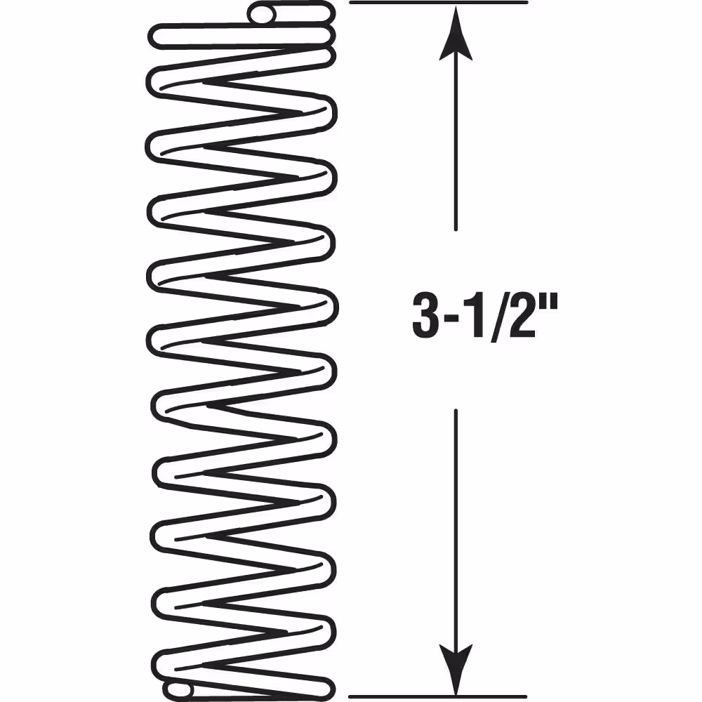 Prime-Line Compression Spring, Spring Steel Construction, Nickel-Plated Finish, .041 GA x 23/32 in. x 3-1/2 in., (2-Pack)