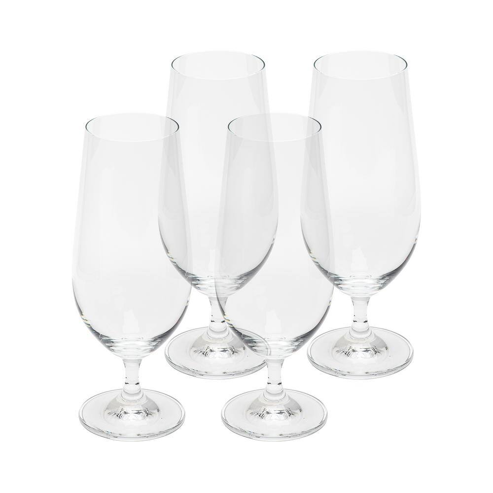 Unbranded David Shaw Designs 13 oz. Footed Water/Beer Glass Set (Set of 4)