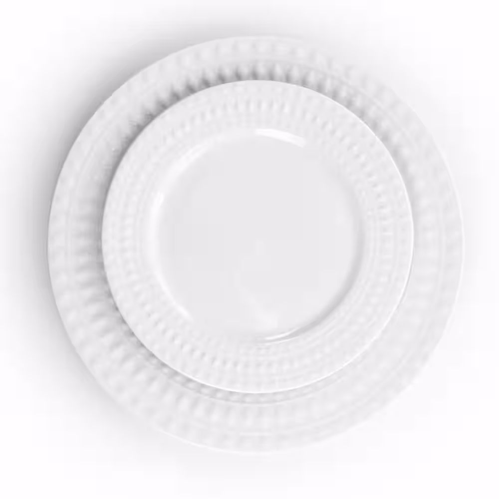 Elama 16-Piece Cara White Porcelain Dinnerware Set (Service for 4)