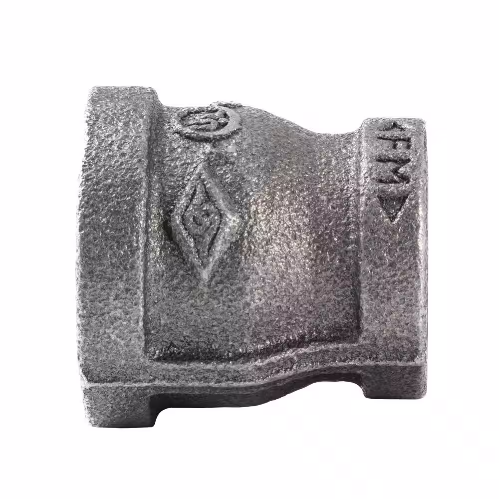 Southland 3/4 in. x 1/2 in. Black Malleable Iron FPT x FPT Reducing Coupling Fitting