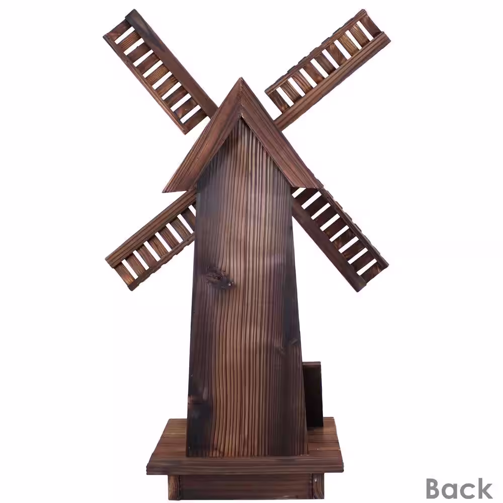 Sunnydaze Decor 34 in. Wood Decorative Outdoor Lawn Decor Dutch Windmill