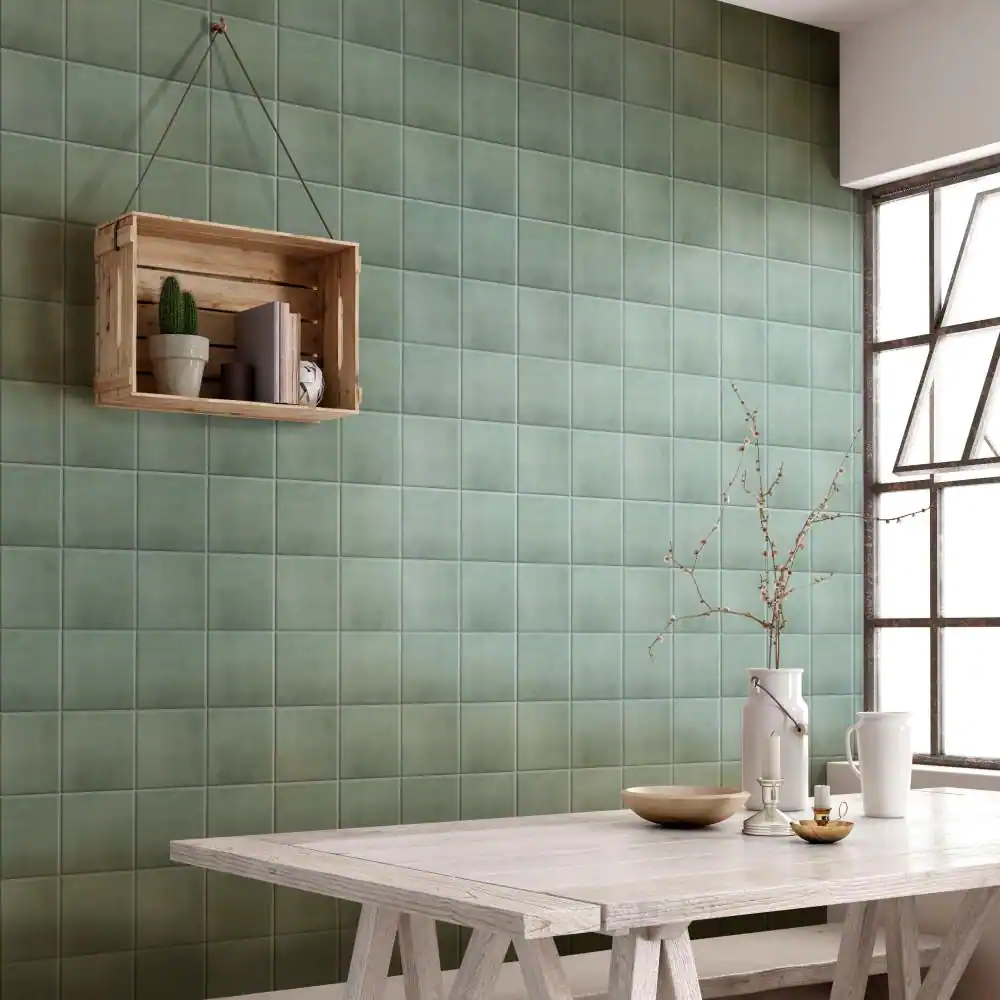 Merola Tile Matter Green 6 in. x 6 in. Porcelain Floor and Wall Tile (6.5 sq. ft./Case)