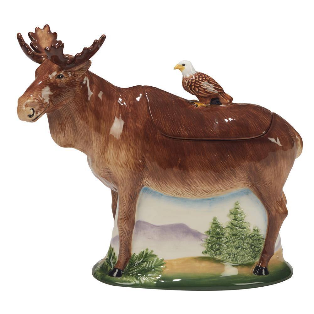 Certified International Mountain Summit 1-Piece 3-D Moose cookie Jar