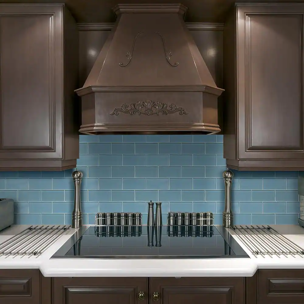 Jeffrey Court Caribbean Water Blue 3 in. x 6 in. Glossy Glass Wall Tile (1 sq. ft. / pack)