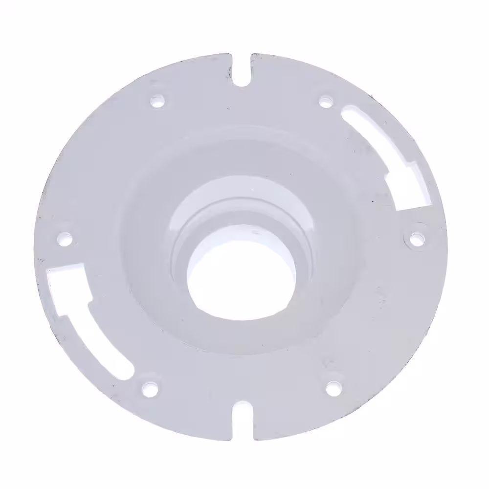 JONES STEPHENS 3 in. x 3 in. PVC Plastic 2-Finger Push-In Water Closet (Toilet) Flange for 3 in. Cast Iron or Sch. 40 DWV Pipe