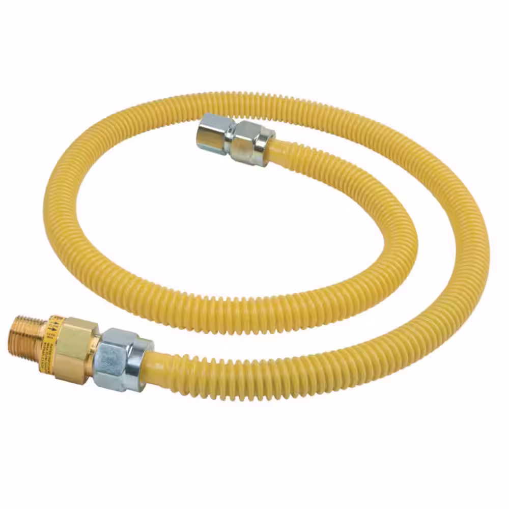 BrassCraft 1/2 in. MIP x 1/2 in. FIP x 48 in. Gas Connector (1/2 in. OD) w/Safety+Plus2 Thermal Excess Flow Valve (106,000 BTU)