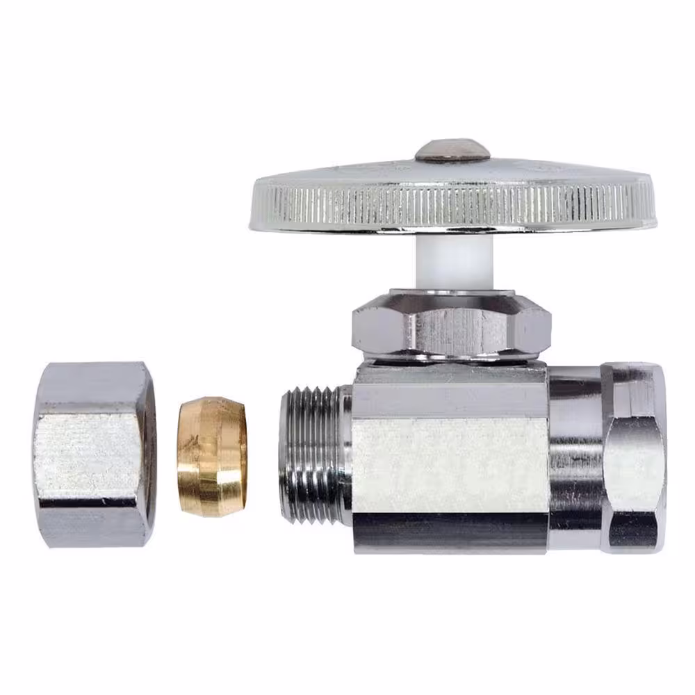 BrassCraft 1/2 in. FIP Inlet x 1/2 in. Compression Outlet Multi-Turn Straight Valve