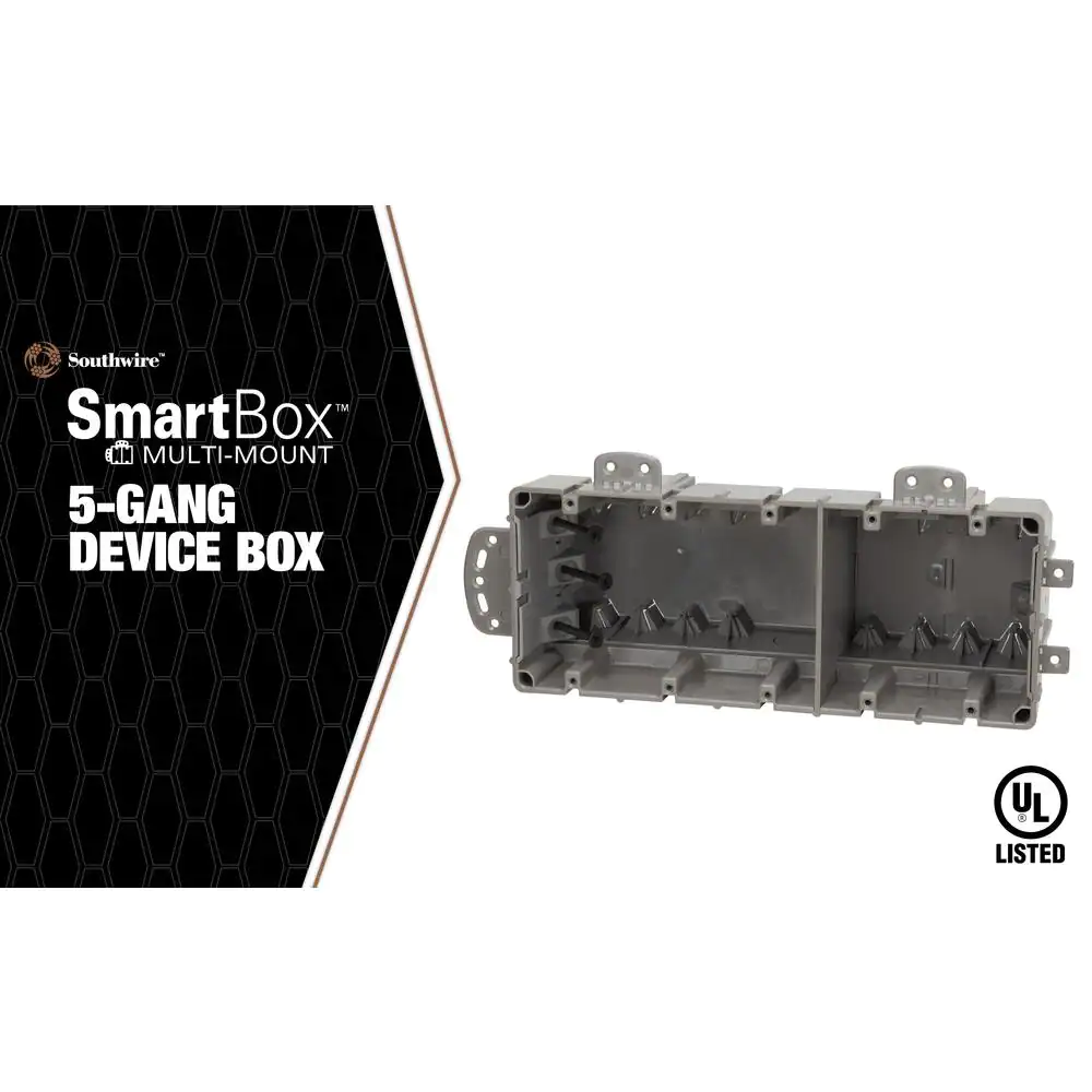 Southwire Smart Box 5-Gang Multi-Mount Adjustable Depth Device Box