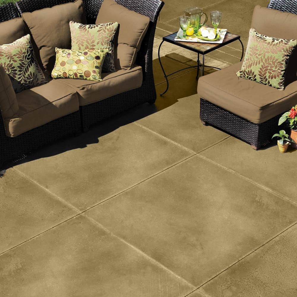 BEHR PREMIUM 1 gal. #DCS-812 Desert Gold Semi-Transparent Flat Interior/Exterior Decorative Concrete Stain