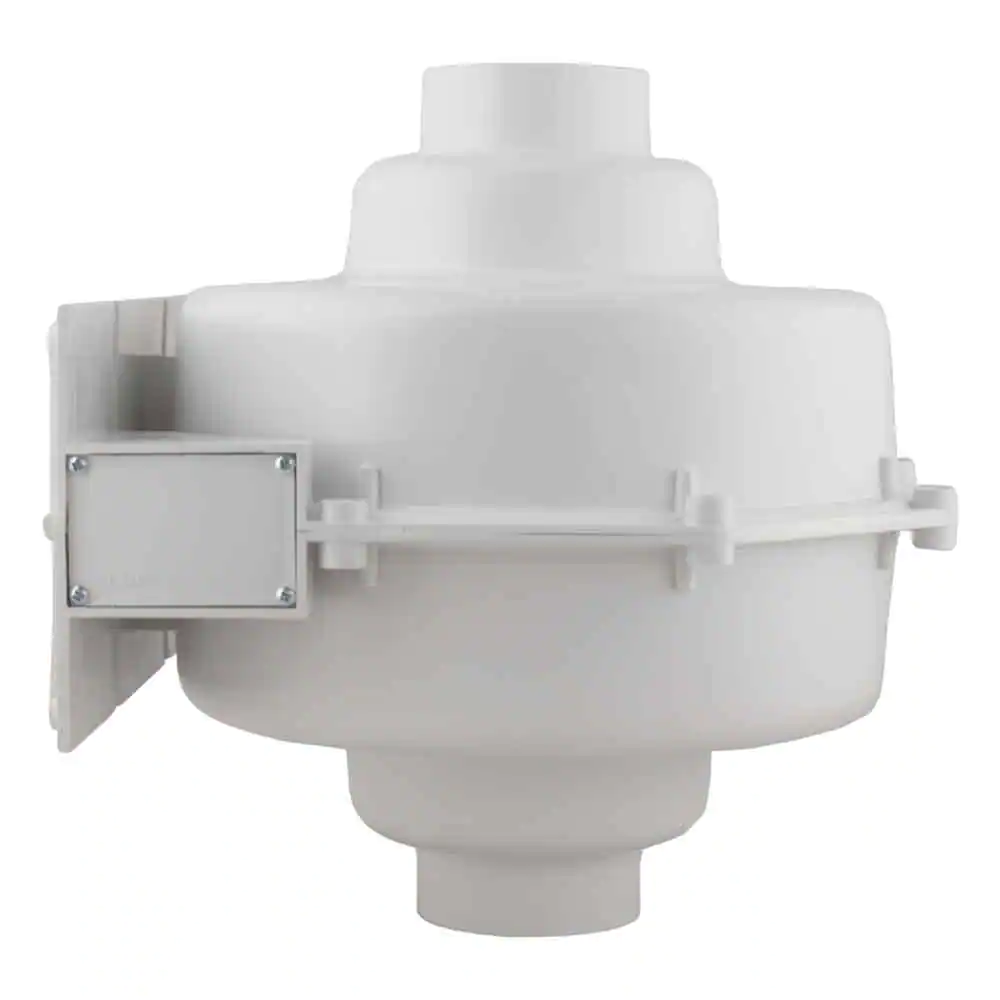 RadonAway GP501C 3 in. Inlet and Outlet Inline Radon Fan in White with 3.8 in. Maximum Operating Pressure