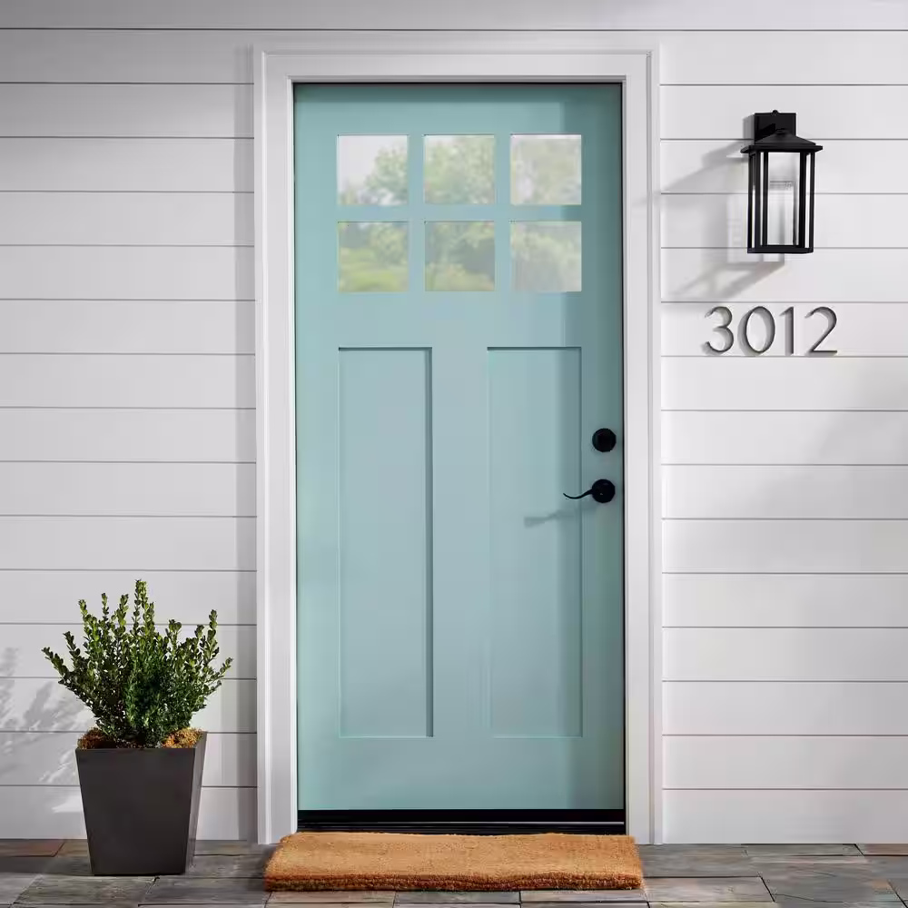 Everbilt 5 in. Satin Nickel Floating or Flush Plated House Number 3
