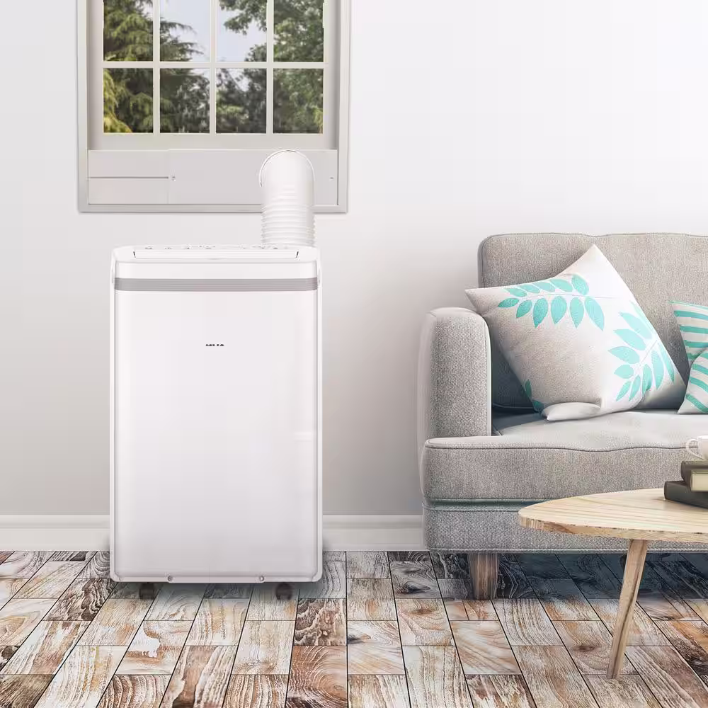 None 13,000 BTU Portable AC w/ Heat, up to 350 Sq.Ft, Dehumidifer, Wheels, Window Venting Kit, Auto Restart, Timer, White