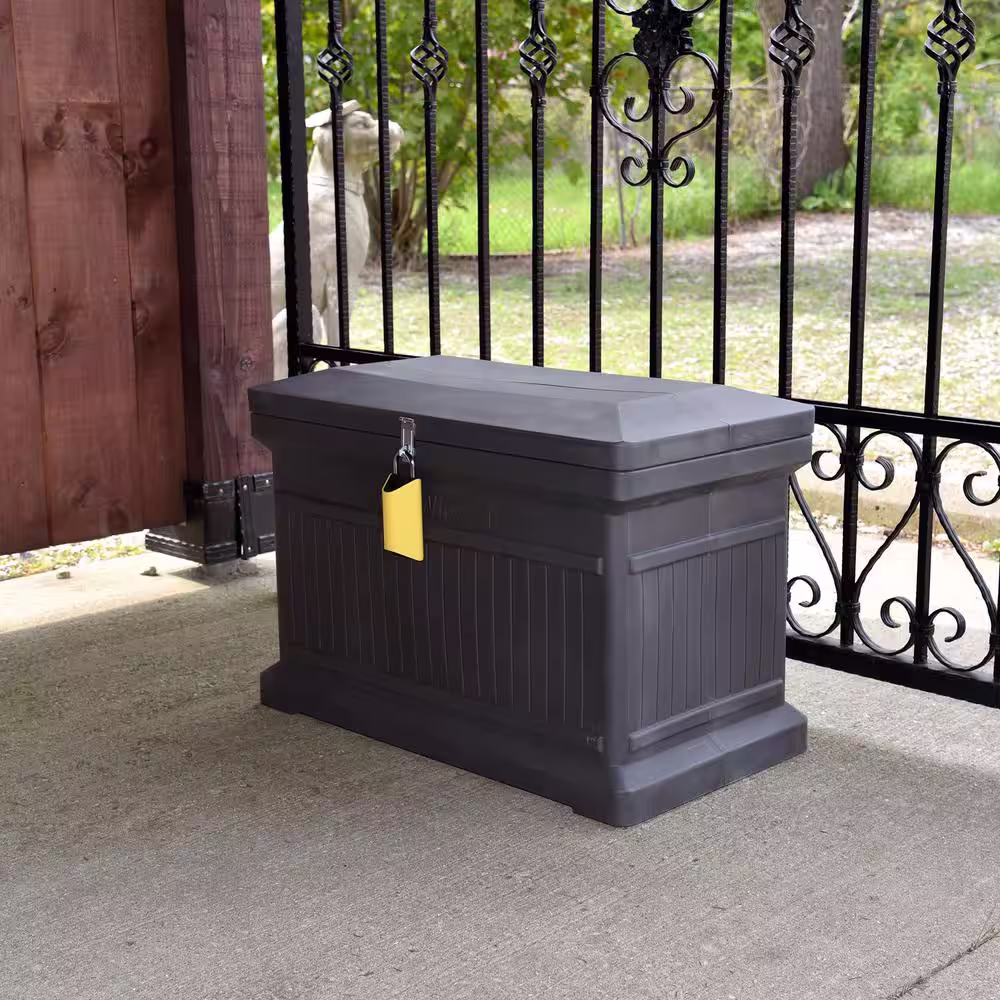 RTS Home Accents ParcelWirx Graphite Horizontal Lockable with Smart Lock Package Delivery Box