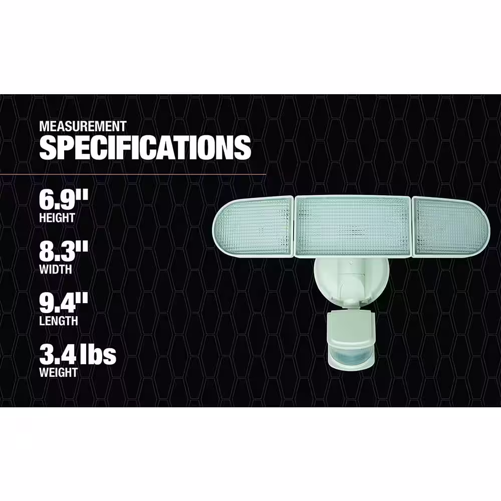 Southwire 240-Degree White Solar Motion Activated LED Security Light