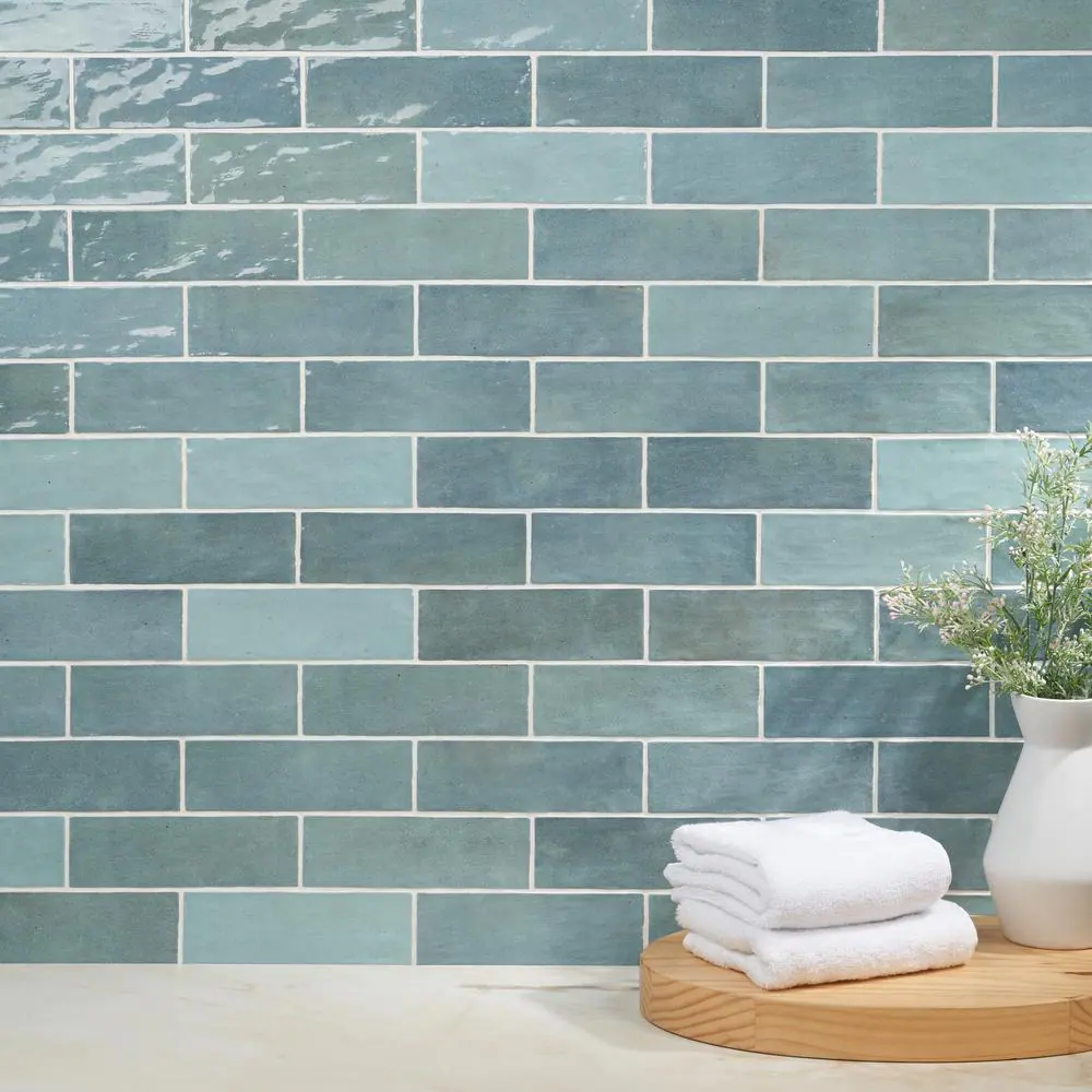 Ivy Hill Tile Kingston Turquoise 3 in. x 8 in. Glazed Ceramic Wall Tile (5.38 sq. ft./case)
