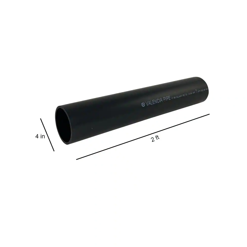 VPC 4 in. x 24 in. Plastic ABS Pipe