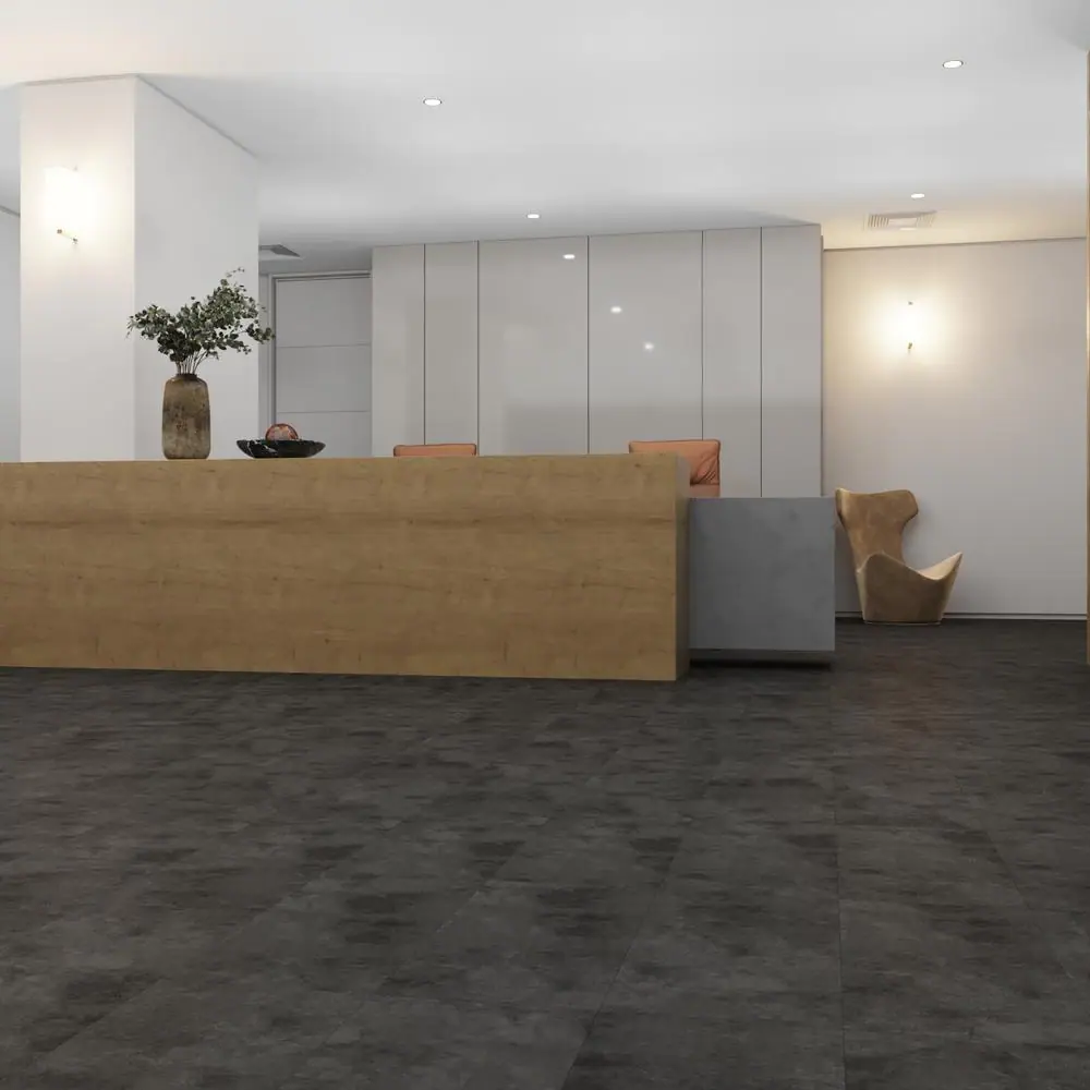 Lucida Surfaces GlueCore Riverock 22 MIL x 12 in. W x 24 in. L Glue Down Waterproof Vinyl Tile Flooring (36 sqft/case)