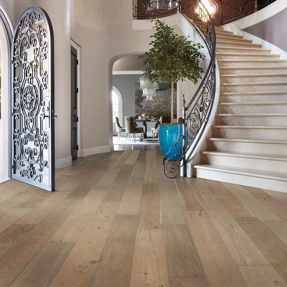 Malibu Wide Plank Castle Island French Oak 1/2 in. T x 7.5 in. W Water Resistant Wire Brush Engineered Hardwood Flooring (1289.2 sqft/plt)